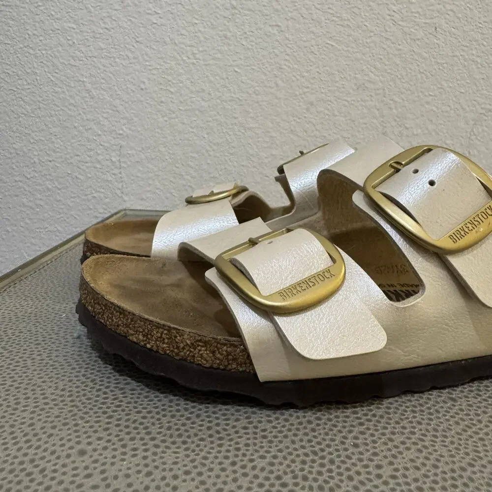 Birkenstock Arizona Big Buckle BF Graceful Pearl White Sandals Slide 39 / US 8 N